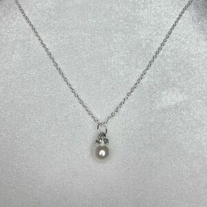Handmade Silver Pearl Necklace